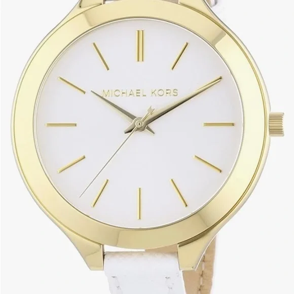 Michael Kors Women\'s MK2273 Analog White Dial White Leather Watch $265 Michael Kors 100%Authentic Women main image 2